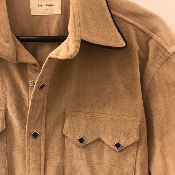 Basic Rights Men's Dusty Pink Western Shirt (Med) - Picture 3 of 4